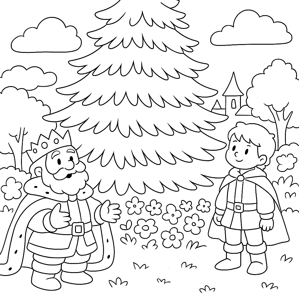 Раскраска по сказке "Железный перстень"