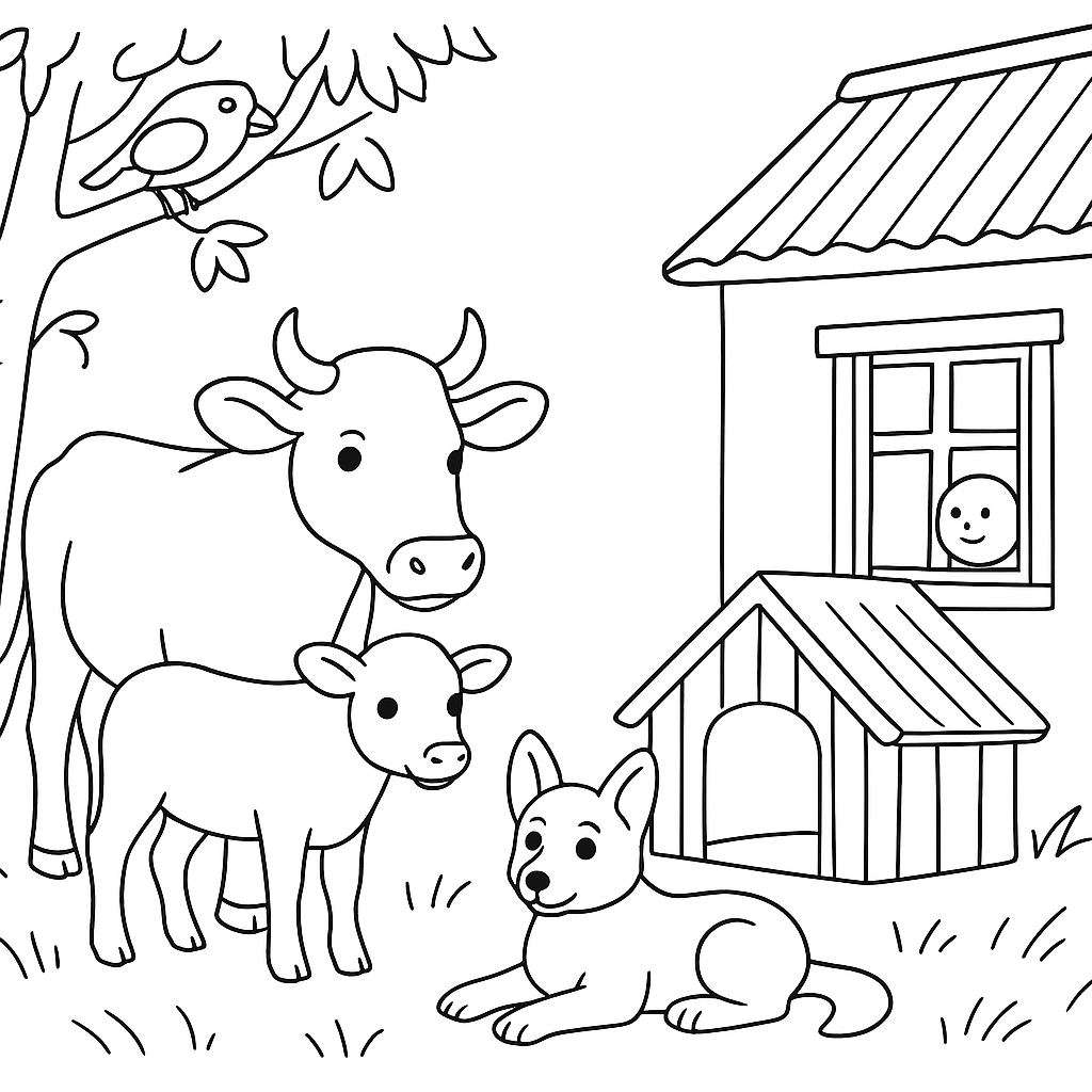 Раскраска по сказке "Вечер"