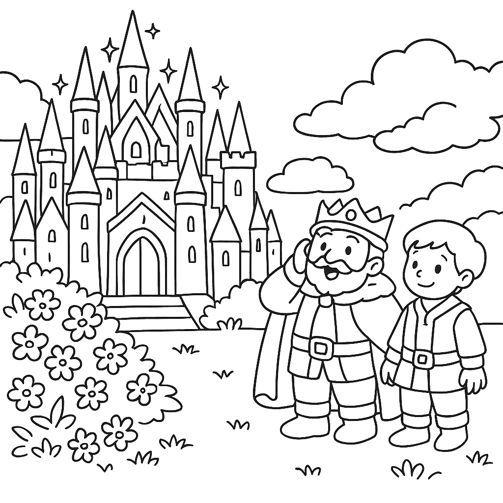 Раскраска по сказке "Железный перстень"