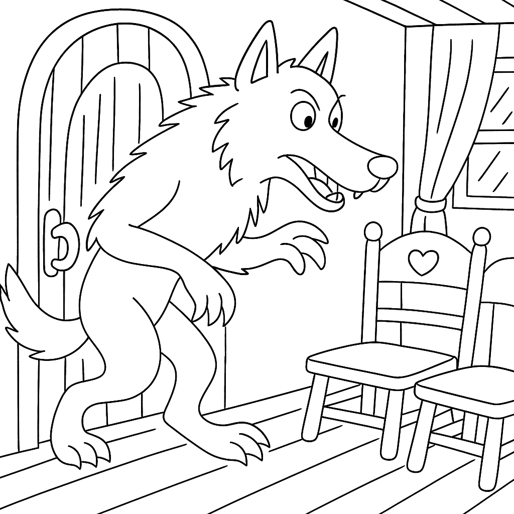 Раскраска по сказке "Красная Шапочка"