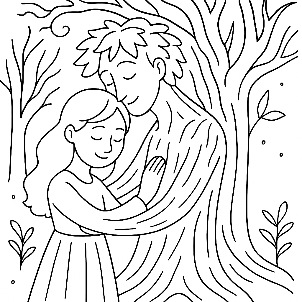 Раскраска по сказке "Лесная старуха"