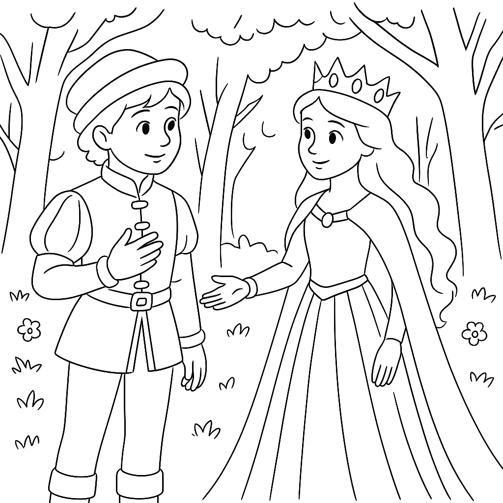 Раскраска по сказке "Грейс и дерек"