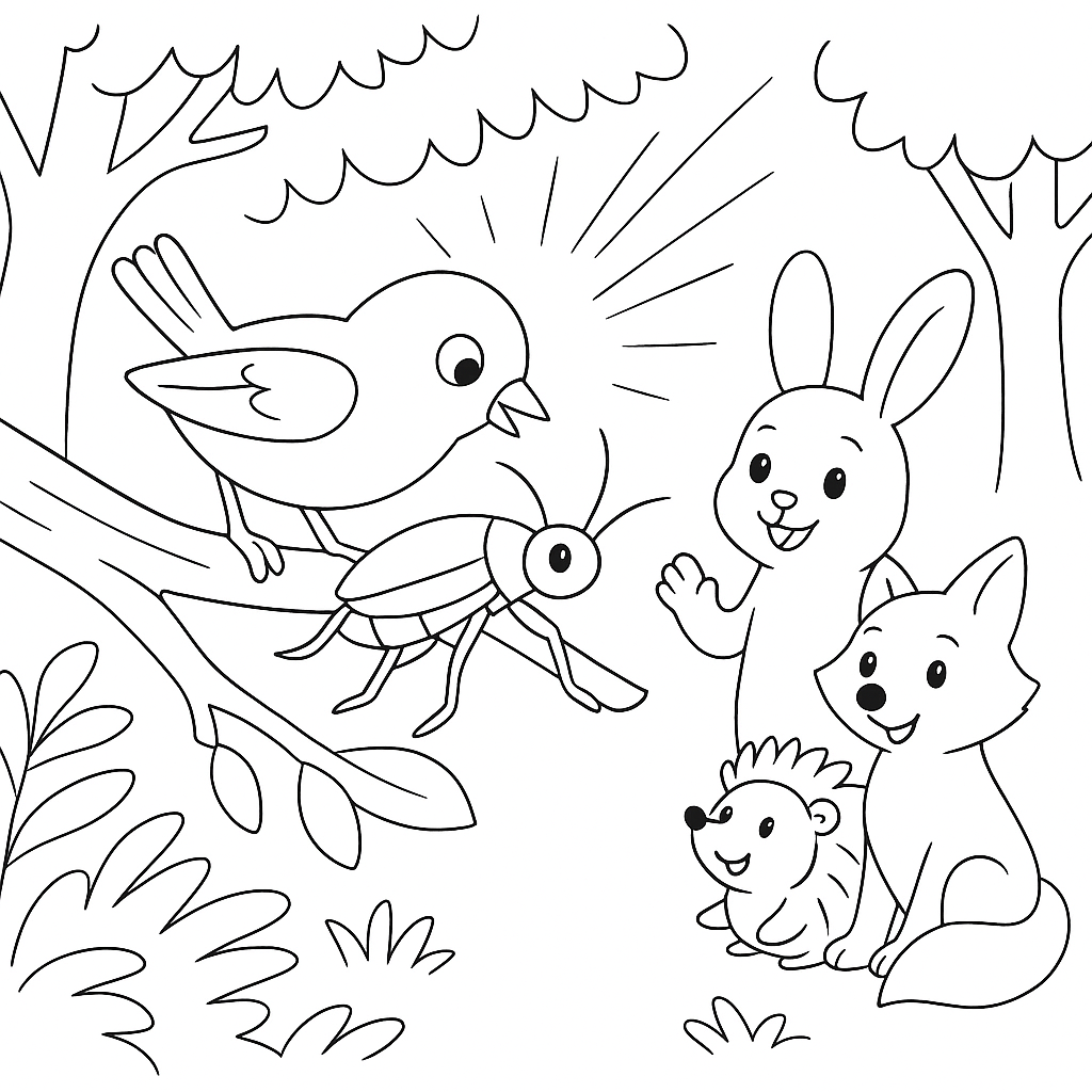 Раскраска по сказке "Тараканище"