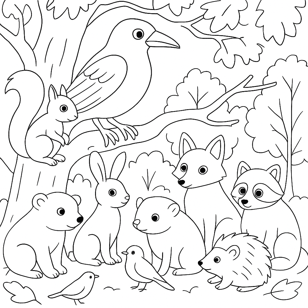 Раскраска по сказке "Осень на пороге"