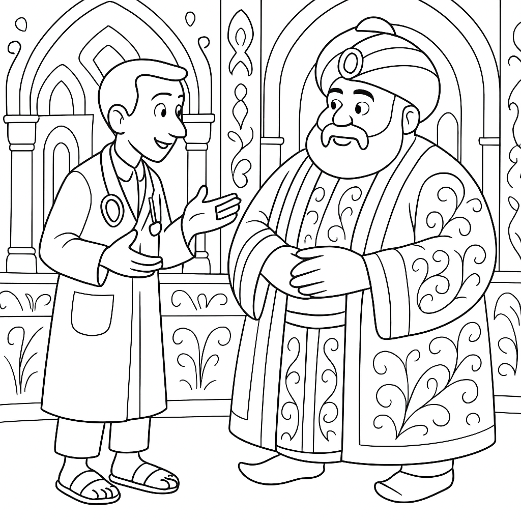 Раскраска по сказке "Верное средство"