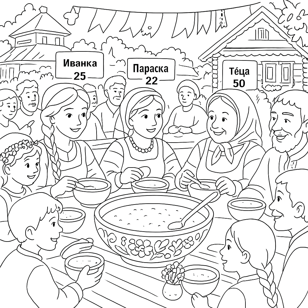 Раскраска по сказке "Потерянное слово"