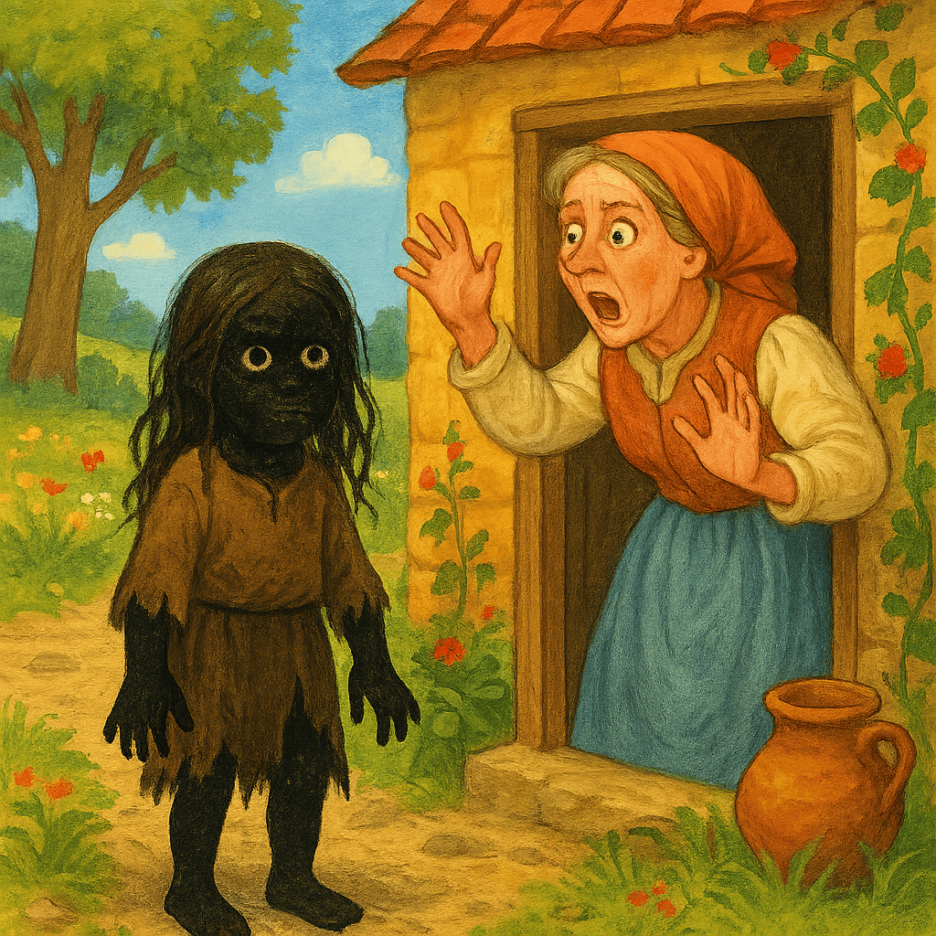 Вторая девочка возвращается домой черная и безобразная