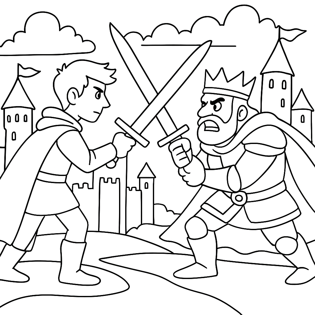 Раскраска по сказке "Пять добрых друзей"