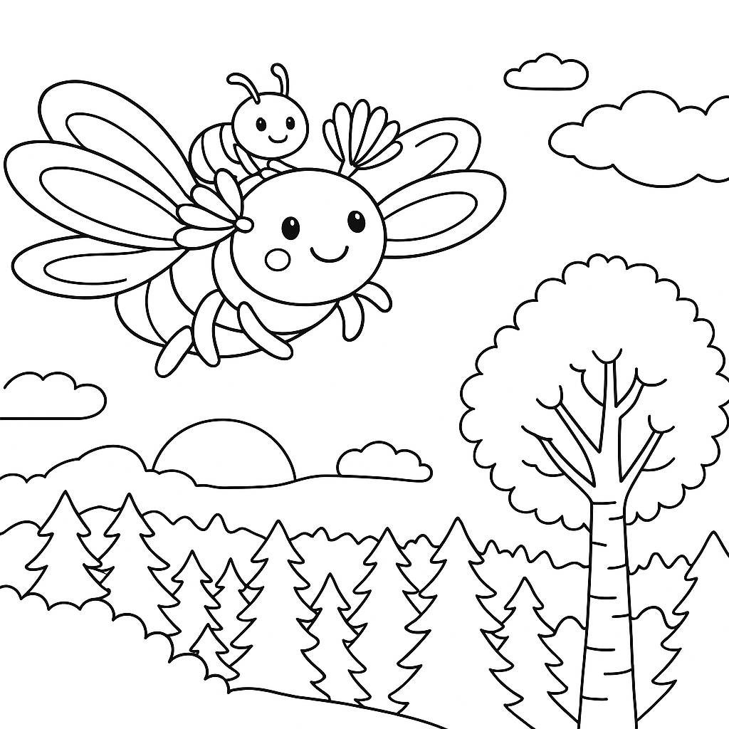 Раскраска по сказке "Как муравьишка домой спешил"