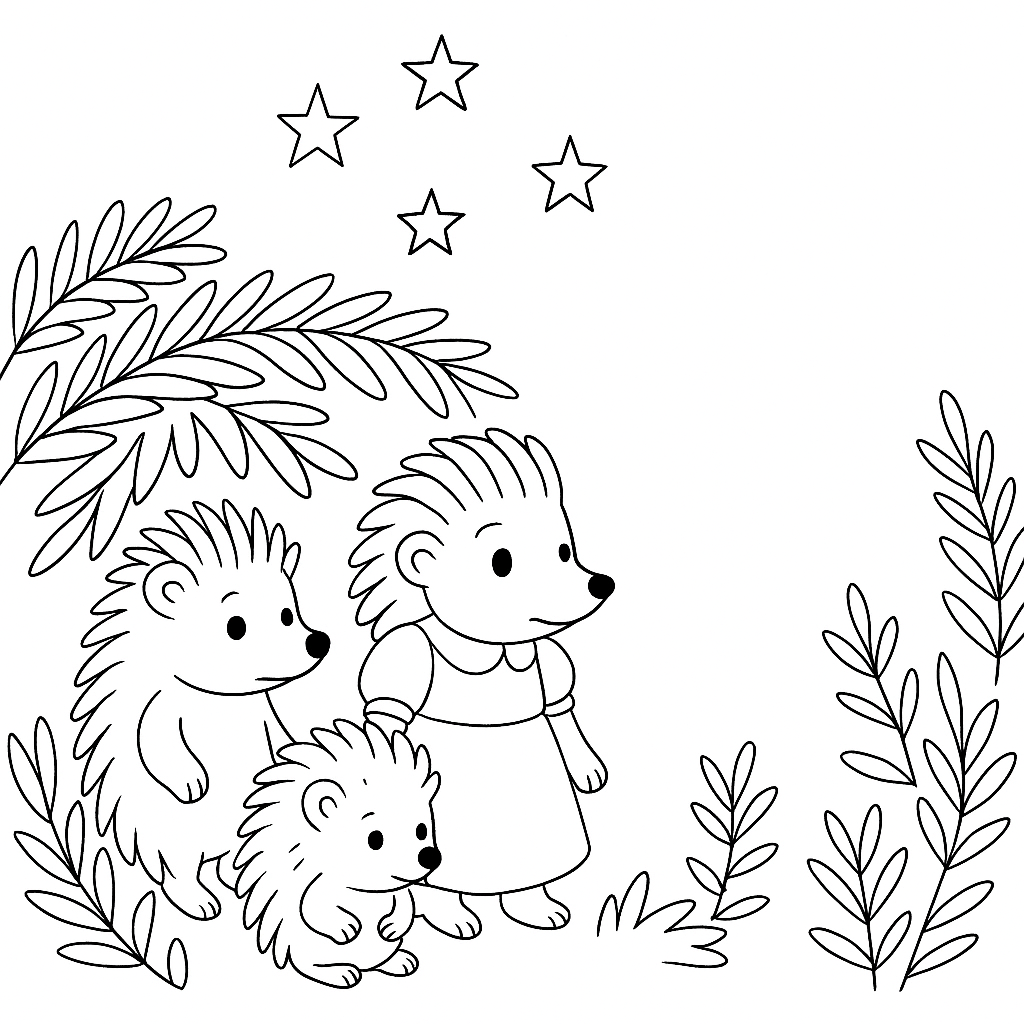 Раскраска по сказке "Тихая сказка"