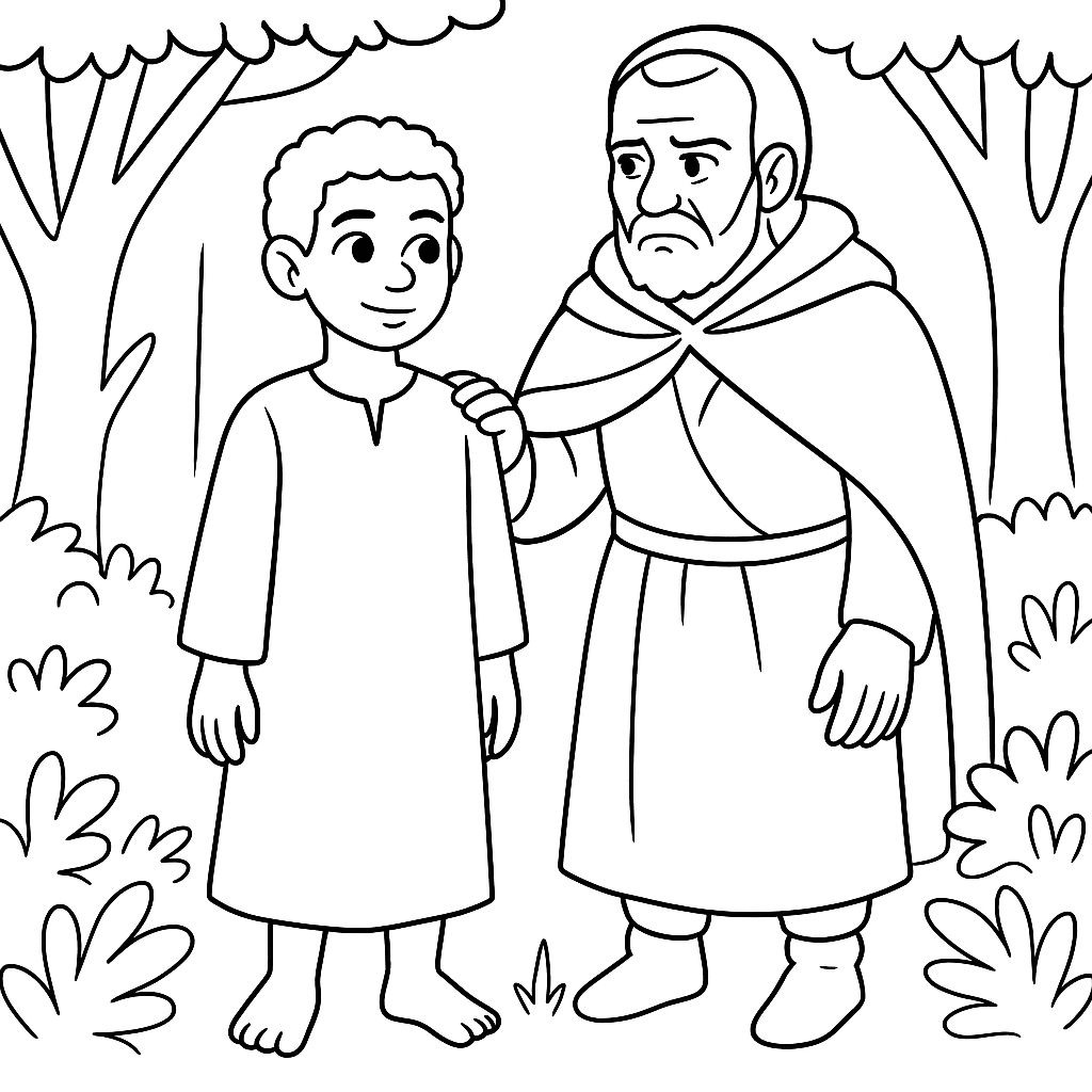 Раскраски: Юноша и иголка