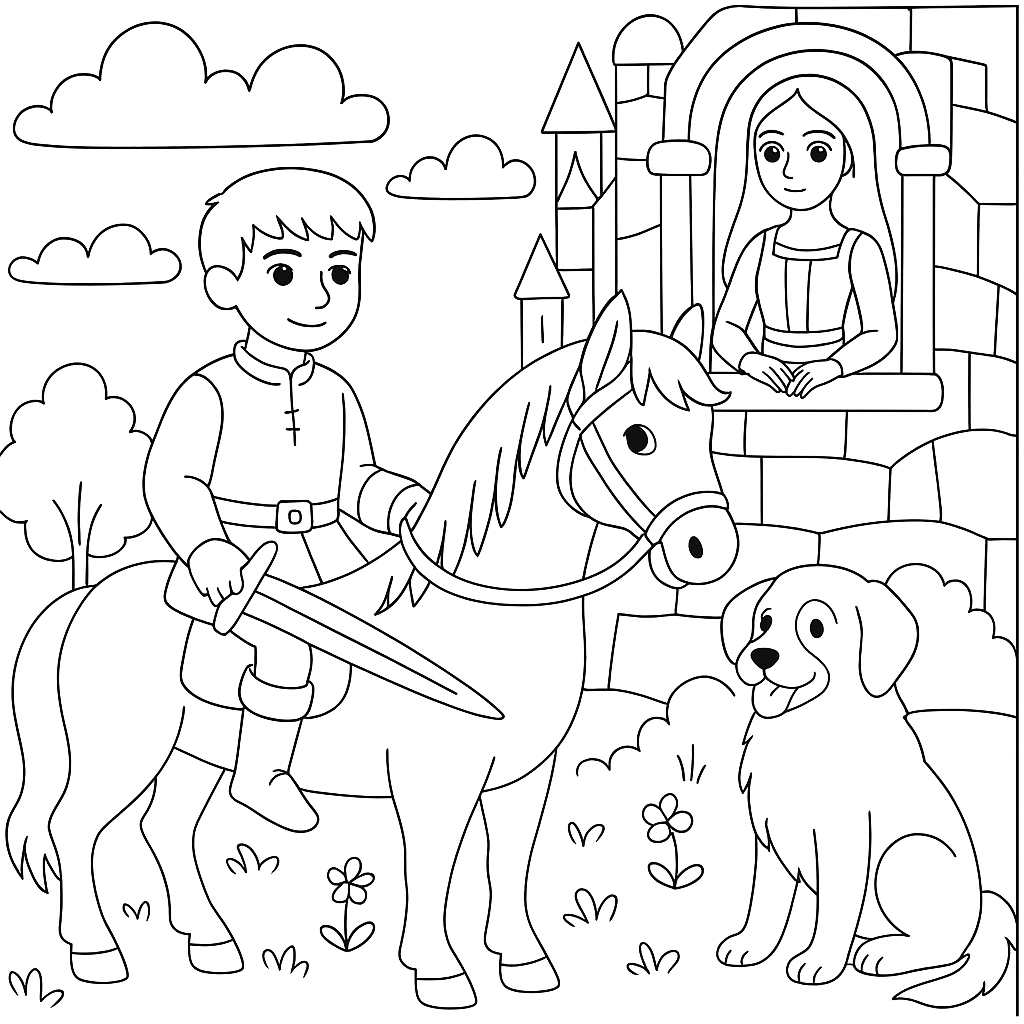 Раскраски: Царь и красавица