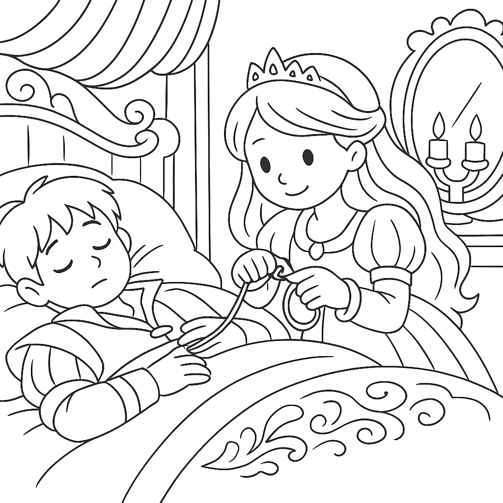 Раскраска по сказке "Железный перстень"