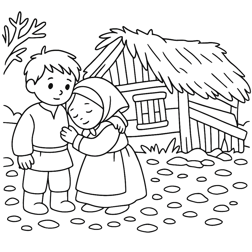 Раскраска по сказке "Железный перстень"