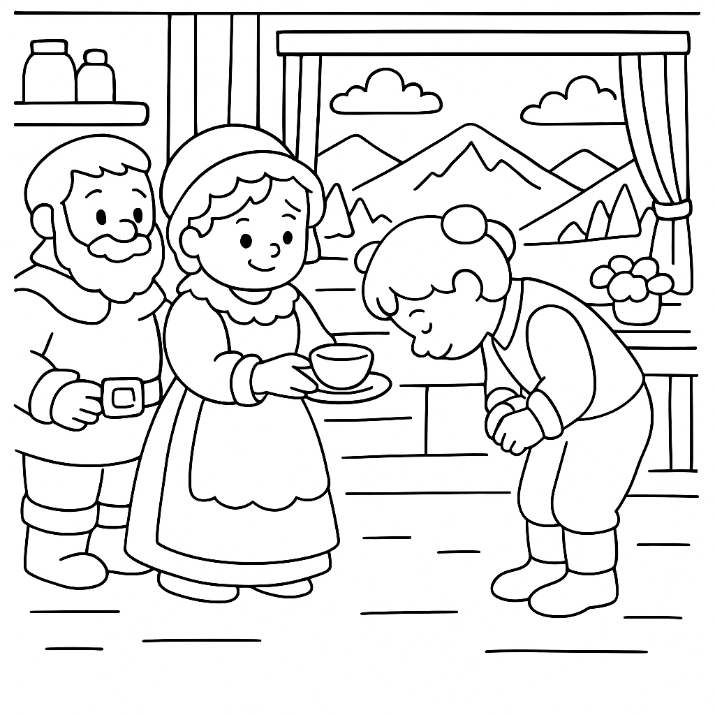 Раскраска по сказке "Обыкновенное чудо"