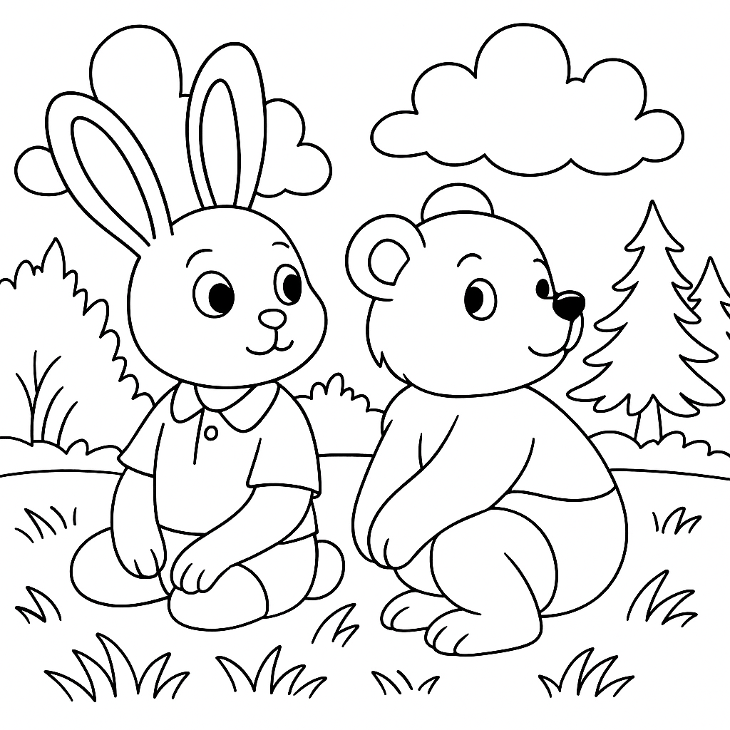 Раскраска по сказке "Невыносимо скучно"