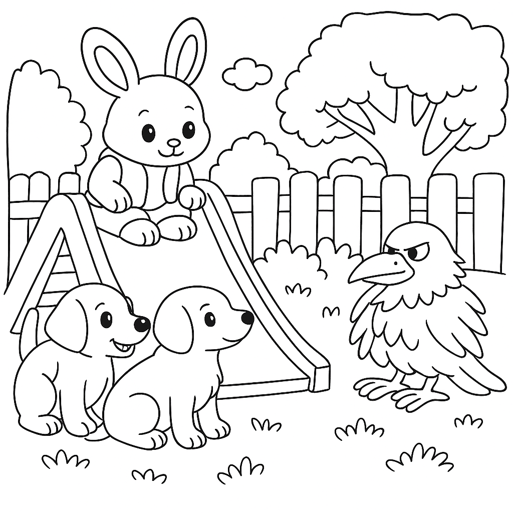 Раскраска по сказке "Заяц хвастун"