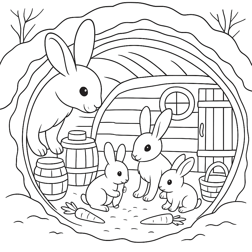 Раскраска по сказке "Заяц-хваста"