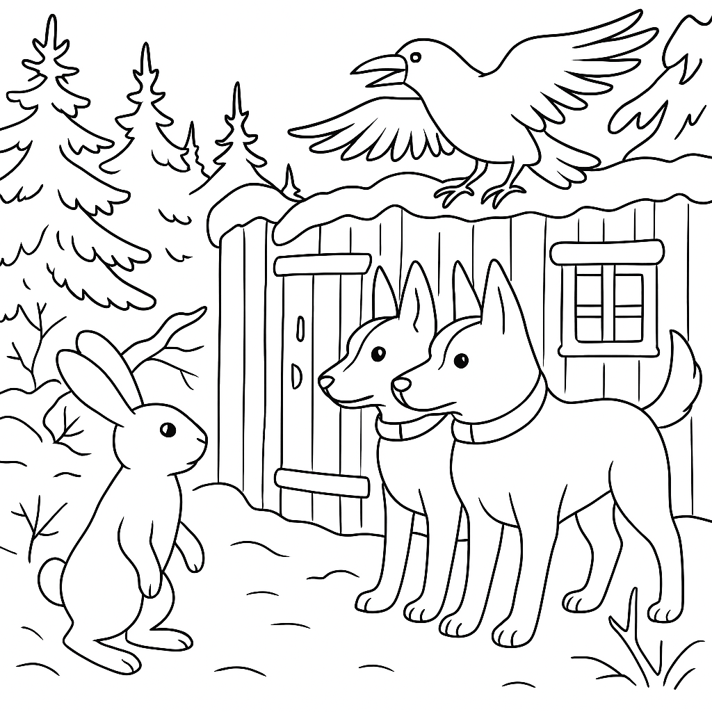 Раскраски: Заяц-хваста