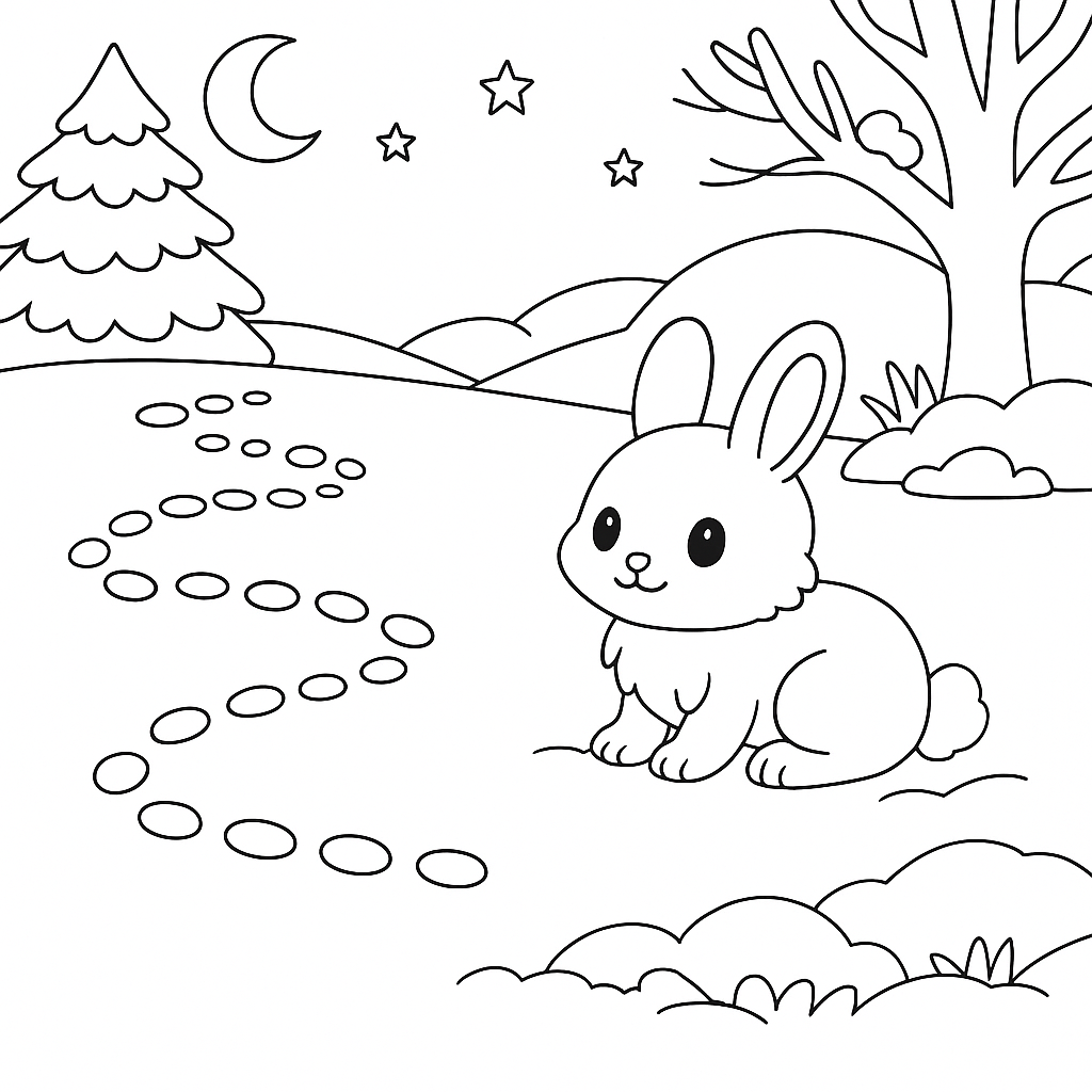 Раскраска по сказке "Рассказ зайцы"