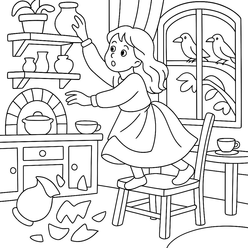 Раскраска по сказке "Цветик-семицветик"