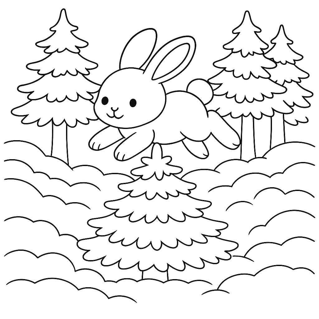 Раскраска по сказке "Ель - читать сказку"