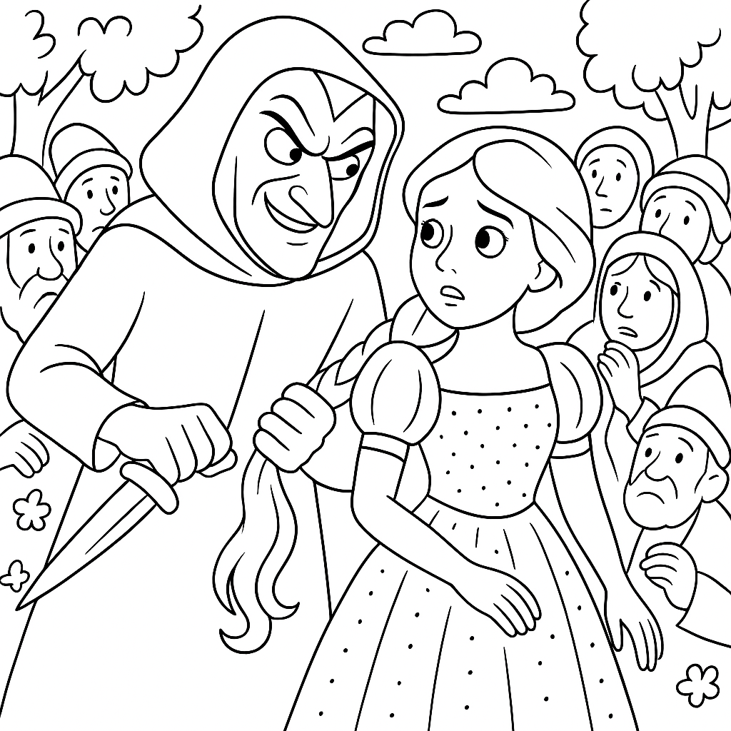 Раскраска по сказке "Жених"