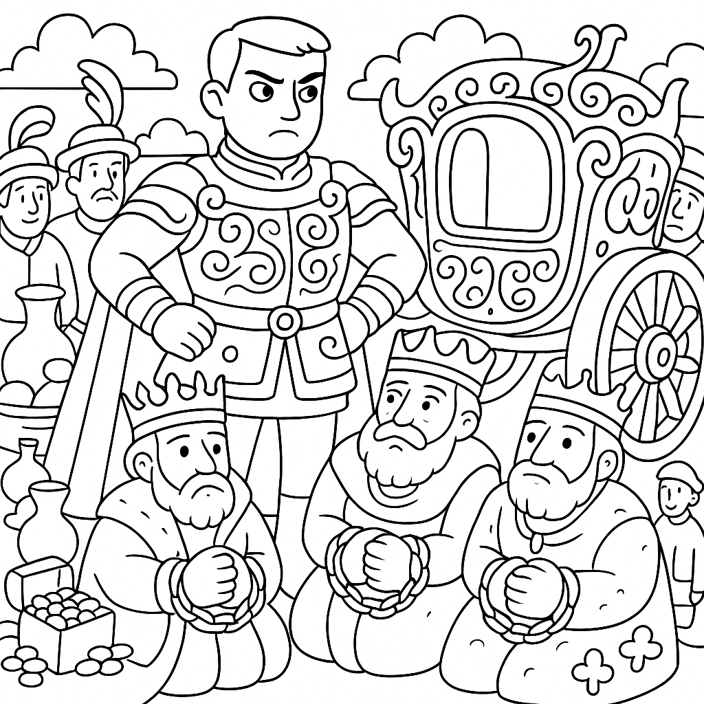 Раскраска по сказке "Злой князь"