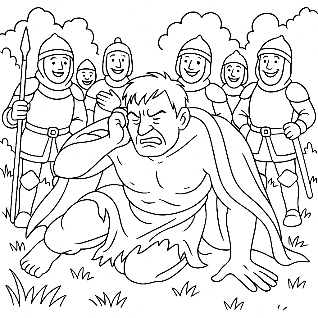 Раскраска по сказке "Злой князь"