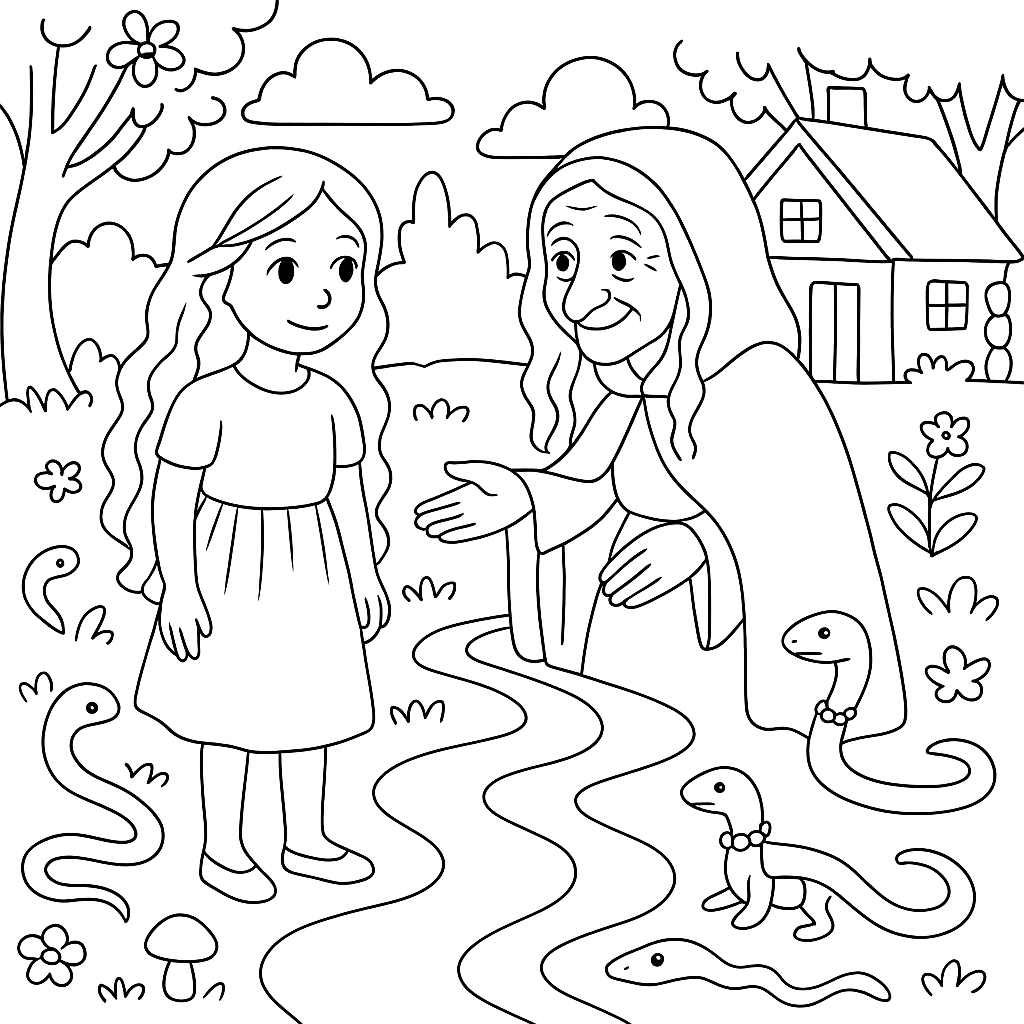 Раскраски: Золотая девочка