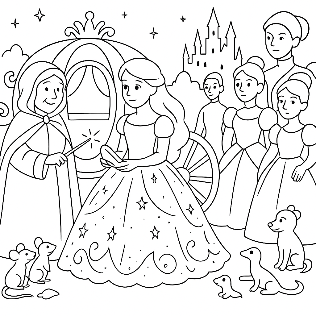 Раскраски: Золушка